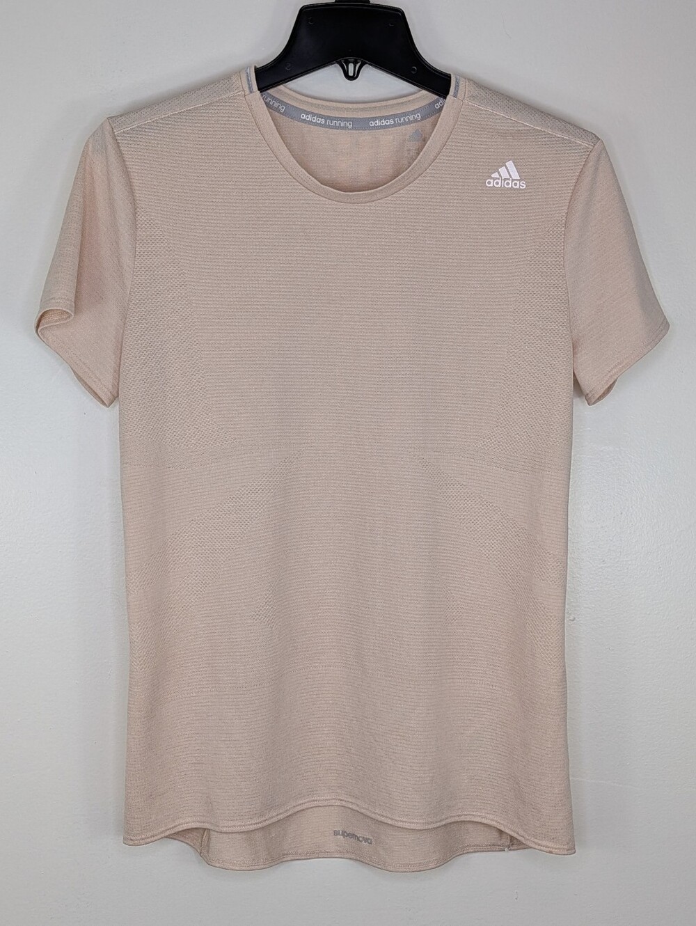 Adidas Supernova Running T Shirt Womens Medium Climalite Athletic Beige Tee